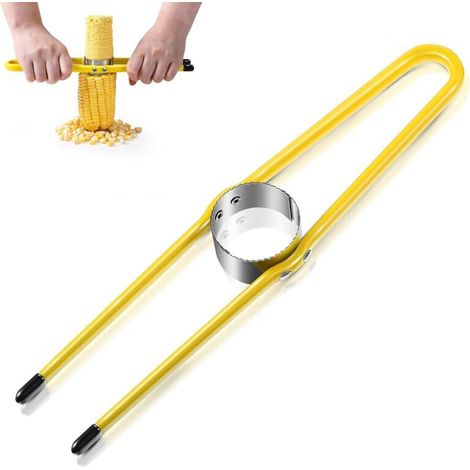 Éplucheur de Maïs Réglable en Acier Inoxydable, Coupeur de Maïs pour Cuisine, Maison, Restaurant, Épis de Maïs