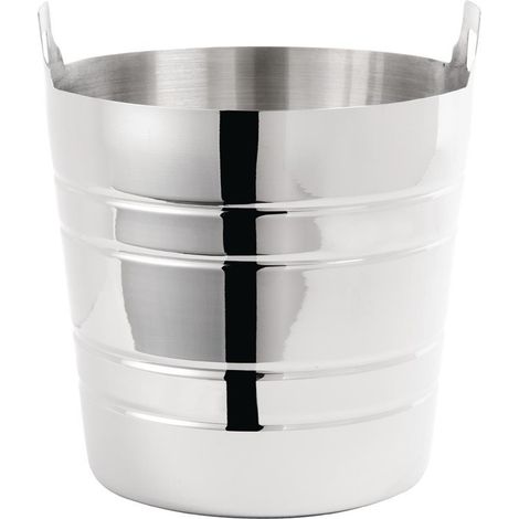 Seau à champagne professionnel en inox poli diamètre 204 mm - (1/3)