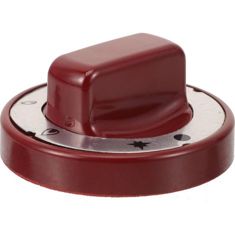 XEPHO Boutons Cuisinières Gaz, Bouton Pour Cuisinière à Gaz en Bakélite Rouge, Résistant aux Hautes Températures, Diamètre 70 Mm, Trou Intérieur 6/8/10 Mm, Pour Gazinière et Cuisinière (1/5)