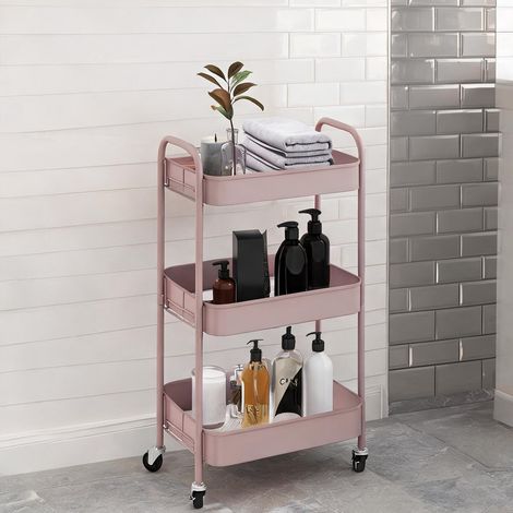 Armoire de rangement rose en acier 45 x 30,6 x 79 cm (1/5)