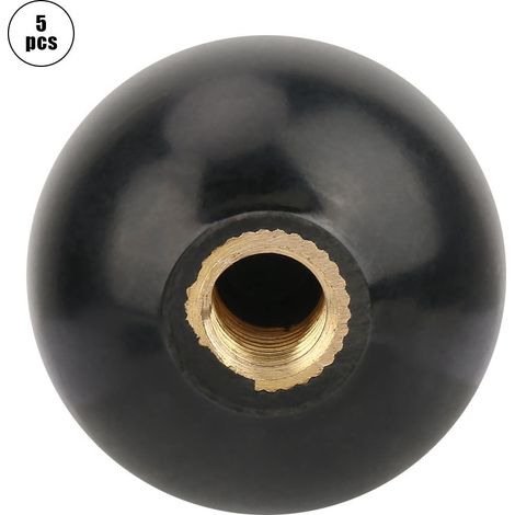5 pièces BM825 Écrou à vis en cuivre intégré Poignée à boule ronde en bakélite (1/5)
