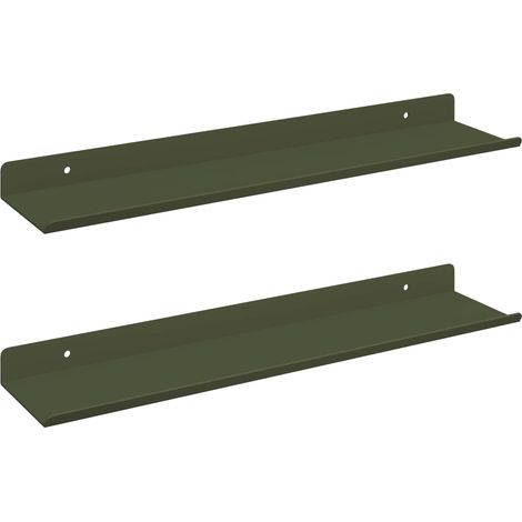 Maison Exclusive - Schwebendes Regal 2 pcs Olive Grün 40 x 8,5 x