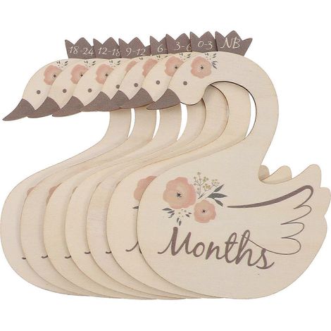 Lot de 7 séparateurs de vêtements pour bébé avec cygne en forme de cygne, pour penderie ou autre accessoire bébé. (1/4)