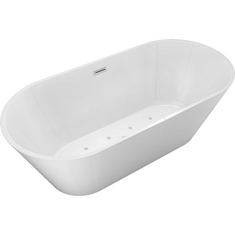 AcquaVapore freistehende Badewanne Wanne F11 170x80cm Whirlpool mit Luftmassage (1/5)