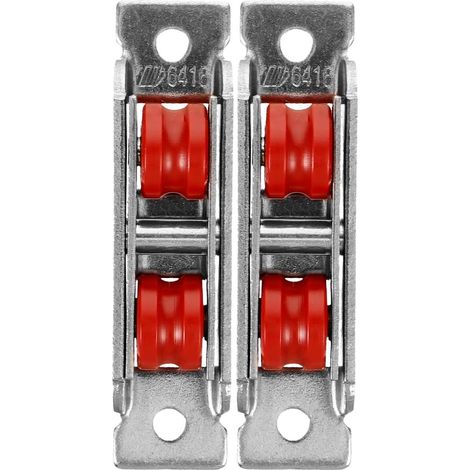 2pièces Roulette Porte Coulissante Inox Galet Nylon Roulement Silencieux Baie Vitrée Armoire Système Poulie Robuste Quincaillerie Meuble Fenêtre Remplacement (1/5)
