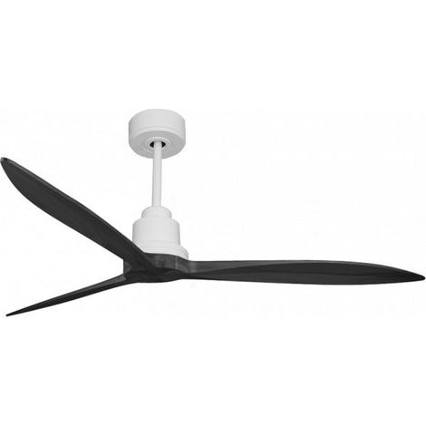 Tenerife - Super destratificateur et ventilateur DC 166 cm Blanc pales bois noir sans Lumière 30 à 60 m² (1/4)