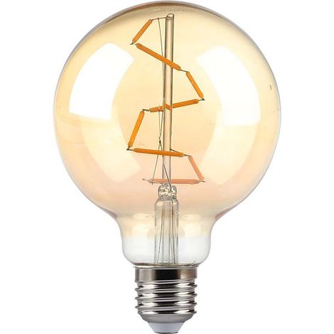 V-TAC E27 4W G95 LED-Glühbirne, Filament, Bernstein, Warmweiß (1/5)