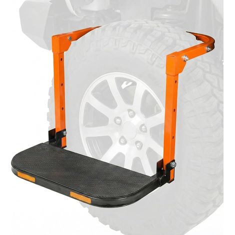 Marche Pliante pour Pneus Renforcés pour Camion, SUV et Camping-Car, Réglable pour Pneus de 10,2 à 14,4 Pouces, Charge Maximale 300 Livres, Design Anti-Dérapant à Texture Surélevée (1/5)