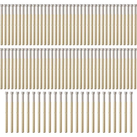 100 pièces sonde de test à ressort broche de contact de test 9 griffes 2 mm fournitures industrielles P125-H (1/5)