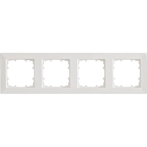 Rahmen 80-mm-Maß 4-fach, 293 mm x 80 mm titanweiß