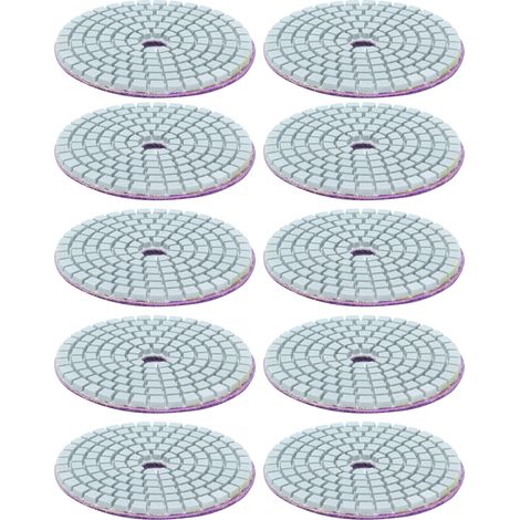 Ortviai Disques de polissage diamant humides 3 pouces (80 mm) pour marbre et granit – 10 pièces, grain 800 (1/5)