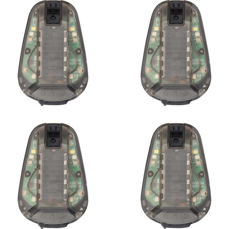 4X Casque Survie Gyrophare Lumière Stroboscopique pour Casque Sécurité de Survie Lampe de Poche IR Signal Étanche avec Magic Tape D (1/5)