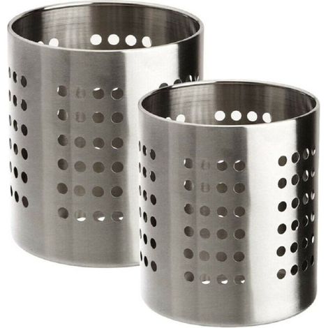 YMYNY 2er-Set Besteckabtropfgestell aus perforiertem Stahl, Küchenutensilien-Organizer – (1/3)