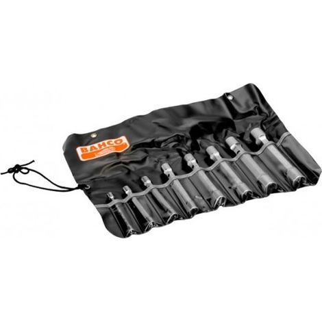 BAHCO - Jeu de clés à pipe droites doubles, dimensions métriques - 8 pcs/pochette