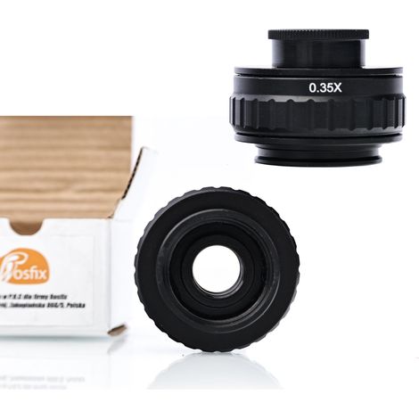 Adattatore regolabile 0,35x per fotocamera di microscopio stereoscopico