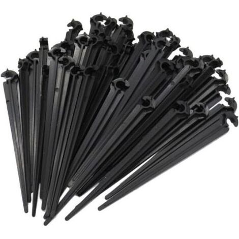 50 pièces Support Tuyau Arrosage pour Fixer et Guider Le Tuyau de Distribution Dans La Terre, 4/7 mm Goute a Goute Arrosage Exterieur pour Tuyau Arrosage Irrigation Jardin (1/4)