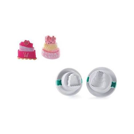 SILIKOMART STAMPO TAGLIAPASTA ESPULSIONE SET 2 PZ MINI CAKES TORTE TAG 05