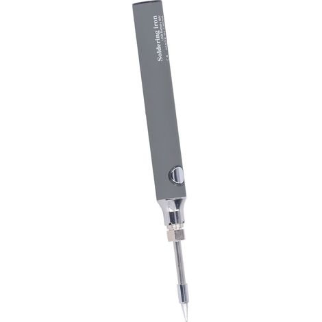 Fer à souder portable sans fil rechargeable USB, outil de réparation de fer à souder, outil de marquage à chaud, outil de décalcomanie/pyrographie plastique, gris. (1/5)