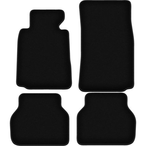 Alfombrillas de terciopelo negro BASIC para BMW 5 E39 sedán, familiar, touring (1996-2004) (1/5)