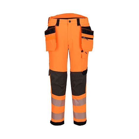 Pantalones EV4 de alta visibilidad, elásticos, con funda desmontable, clase 2 EV448 40 Naranja / Negro Bajos