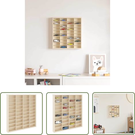 Wandregal - Wanddisplay-Case mit Regal Beige 40 x 4,5 x 43 cm Holzwerkstoff (1/5)