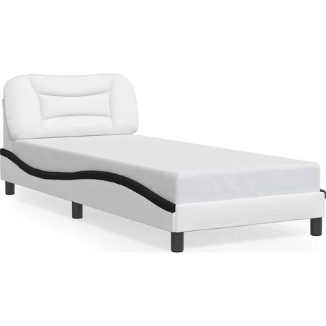 Maison Exclusive - Giroletto senza Materasso Hvar Bianco e Nero 80x200 cm in Similpelle