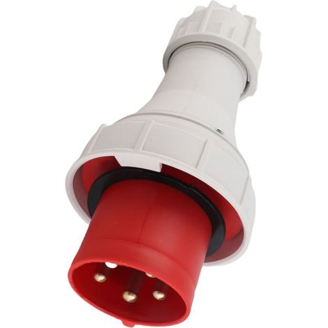 Prise industrielle CEE Connecteur d'aviation IP67 Preuve 5PIN 63A 220-415V Rouge pour l'extérieur (1/5)