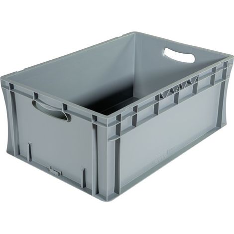 Bac palettisable norme Europe - Poignées ouvertes - 600x400x240 mm - 48 litres - 5000175 (1/5)