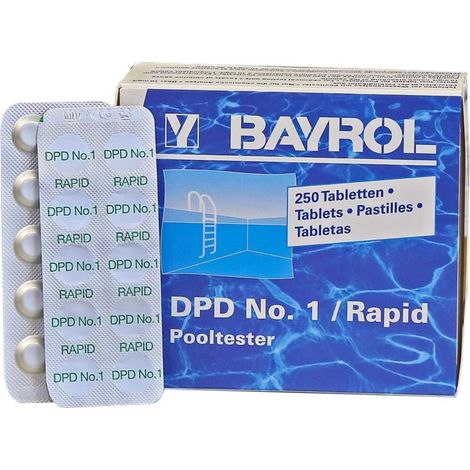 250 Bayrol Testtabletten DPD 1 Chlor-Wert für Pooltester