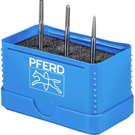 PFERD 21901303 Set de fraises sur tige Carbure de tungstène Diamètre de tige 3 mm Y134812