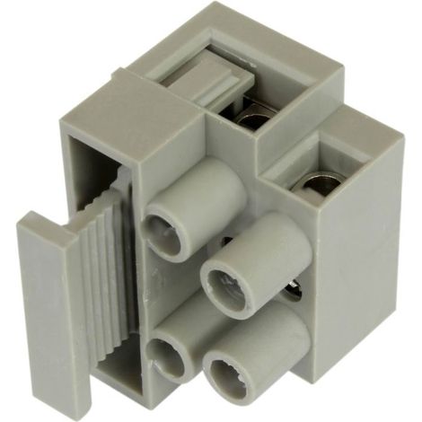 Morsettiera mammut, con portafusibile 5x20mm, 2,5mm², 2 poli, 300V 6,3A, bianco - Wimex 6030182