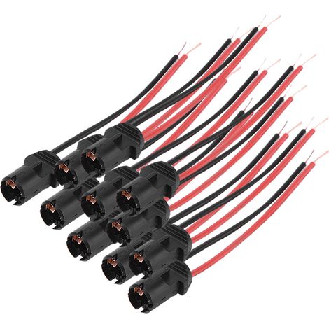 10 pièces connecteur femelle pour ampoule wedge T10 voiture camion bateau porte-lampe socle de douille LED (1/5)