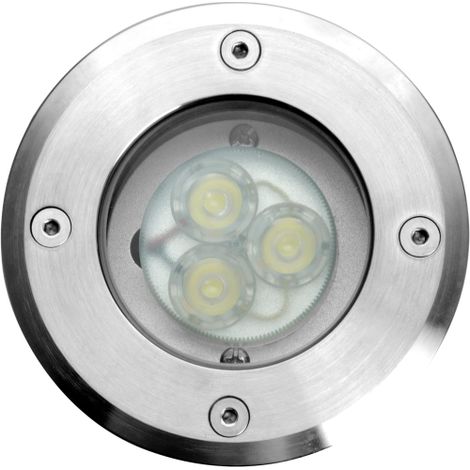 Eco Light LED fondo faretto da incasso Berlin 3LED, rotonda, 11 cm diametro, IP67 7005 a LED 3  1 WATT [Classe di efficienza energetica A+]