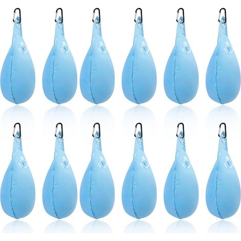 12 Pièces Sac Lestage Eau, PVC Épais Étanches, 35 x 23,5 cm  avec 12 Hameçons pour Couverture de Piscine, Tissu Imperméable pour Renforcer les Couvertures Piscine en Hiver (1/5)