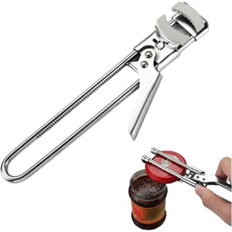 Apribottiglie in acciaio inox regolabile, adatto anche a mani deboli, apribottiglie a leva, un valido aiuto in cucina. (1/4)