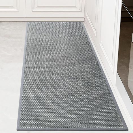 Spülbeckenmatte, 60 x 120 cm, Kreuzmuster, rutschfest, abwaschbar, leicht zu reinigen, geeignet für Flure, Waschküchen, Badezimmer usw., grau.