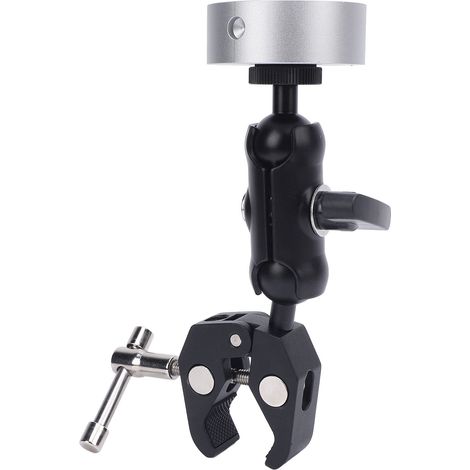 Kit support pince adaptateur satellite réglable alliage aluminium pour Mini camping-car mât bateau argenté (1/5)