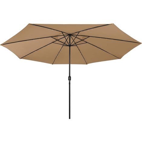 Maison Exclusive - Ombrellone da Giardino con Luci LED 400 cm Tortora (1/5)