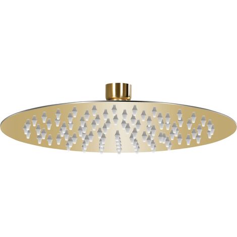 Rain Shower Head Stainless Steel 20 cm Round Gold vidaXL
