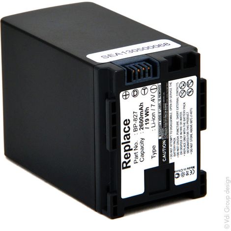 NX - Batterie photo - caméra 7.4V 2600mAh - BP-827BP-820 (1/3)