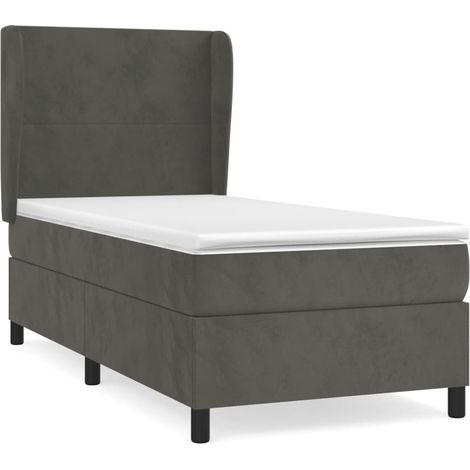 Maison Exclusive - Boxspringbett mit Matratze Dunkelgrau 90x200 c