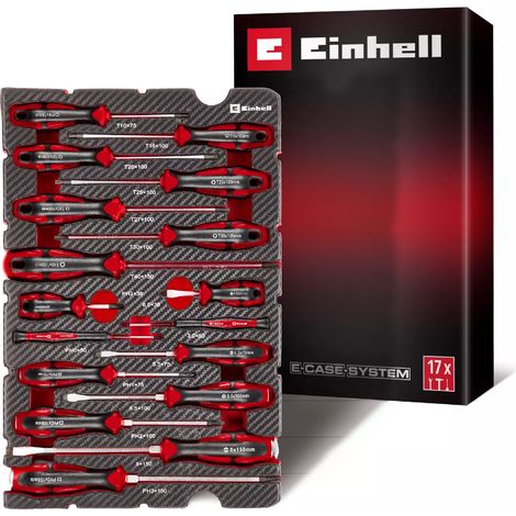 Einhell 17 PC Screwdriver Set E-Case Inlay Hand Tool Pad Torx Precision (1/5)