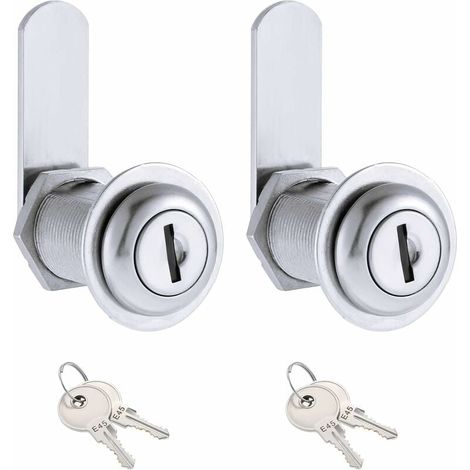 2 Serrures Boîte Lettres 30mm, avec 4 Clés (1/5)