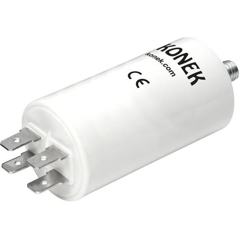 Condensateur Moteur de travail 75uf 450vac Faston Y M8 55x120mm Ct75mf450v/faston