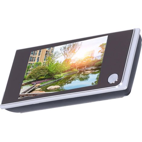 Viseur Numérique Porte 3,5 Pouces LCD - Sonnette Vidéo Électrique 120° Argent (1/5)