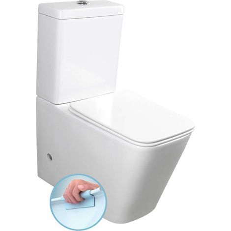 Sapho Porto - WC combinato, Rimless, scarico Vario, bianco PC102WR (1/5)