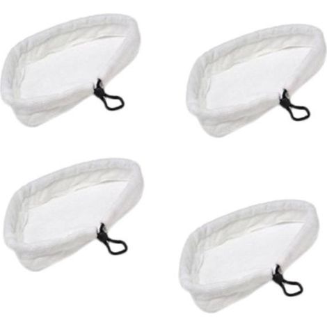 Lot de 4 Chiffons en Microfibre Pads de Nettoyage Vadrouilles Lavables pour Nettoyeur Vapeur Triangulaire pour Vapeur Balai H2O (1/4)