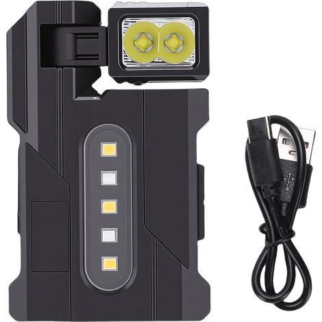 Lampe de poche EDC rechargeable, 1200mAh, Portable, plate, magnétique, lumineuse, avec tête de lampe rotative, pour les urgences extérieures et domestiques, DC11 (1/5)