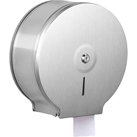 Toilettenpapierspender, Toilettenpapierhalter, Gewerblicher Toilettenpapierspender für Einzelrollen (Jumbo-Toilettenpapier), Edelstahl (1/5)