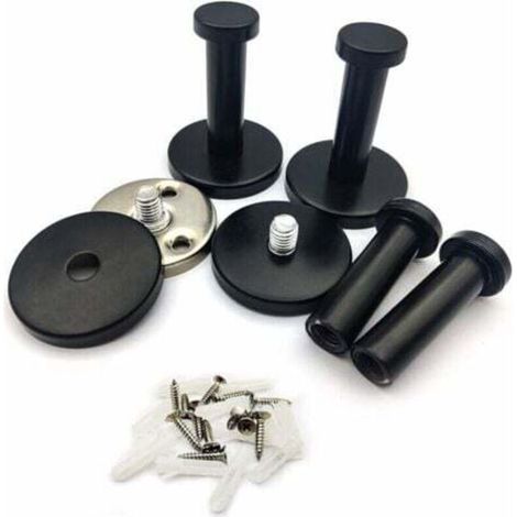 Ganci appendiabiti (neri), 4 pezzi, ganci appendiabiti da parete, gancio appendiabiti da parete